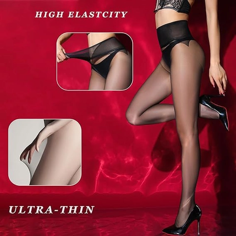 Women Seamless Pantyhose Ultra Thin Satiny Glossy High Elasticity Nylon Tights Sexy Sheer Hosiery Summer