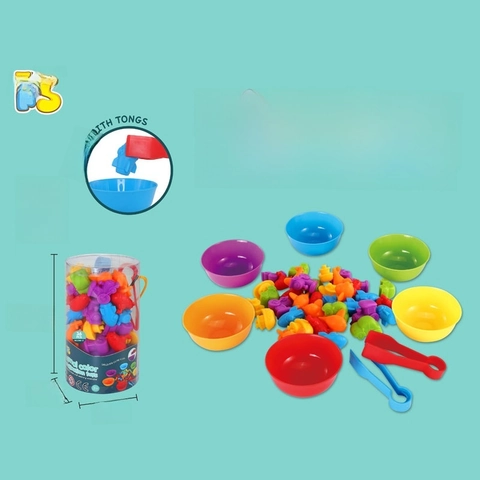 Regenboog Tellen Montessori Speelgoed Plastic Zacht Rubber Dier Dinosaurus Vormen Kleurherkenning Fijne Motoriek Vroeg Leren