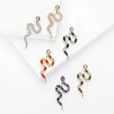 Spilla A Serpente Strass Lega Forma S Pin Animale Gioielli Di Moda Per Donna Decorazione Di Vestiti Scintillante Creativa