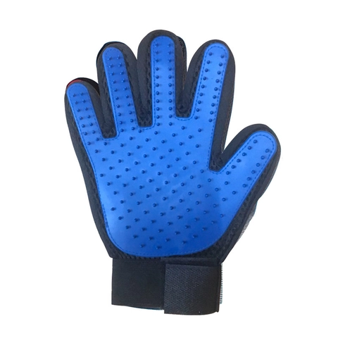 Pet Grooming Glove Silicone Rubber Deshedding Brush Massage Tool For Dogs Cats Hair Remover Bathing Mitt With Breathable Mesh