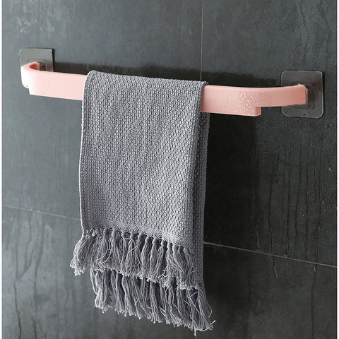 Wandhandtuchhalter Ohne Bohren Kunststoff Selbstklebend Einzelstange Rack Für Bad Küche Home