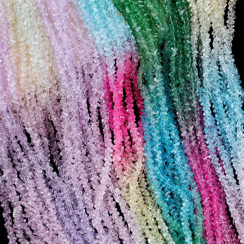 Cuentas Sueltas De Vidrio Cristalino Facetadas Rombo Degradado Colorido Pulido Para Hacer Joyas De Bricolaje Collares Elegante