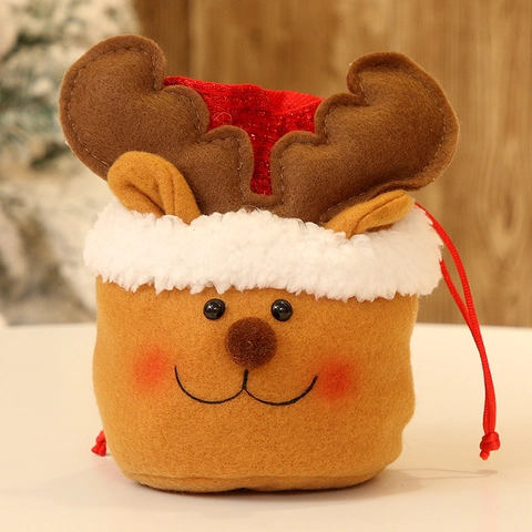 Weihnachten Geschenktüte Süßigkeiten Beutel Weihnachtsmann Schneemann Elch Druck Festliche Party Dekoration Heimbedarf Hängende Geschenkaufbewahrung