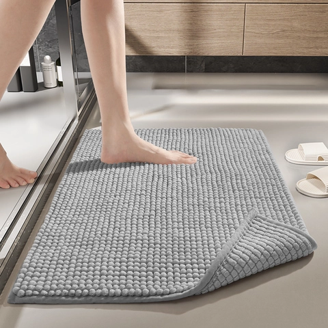 Chenille Bath Mat Thickened Non-Slip Absorbent Rug For Bathroom Shower Bedroom Entrance Door Floor Soft Washable