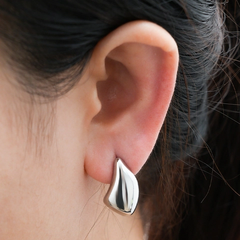 Pendientes De Botón Geométricos De Lágrima Chapados En Oro De 18K Acero Inoxidable Joyería Minimalista De Moda Para Mujer