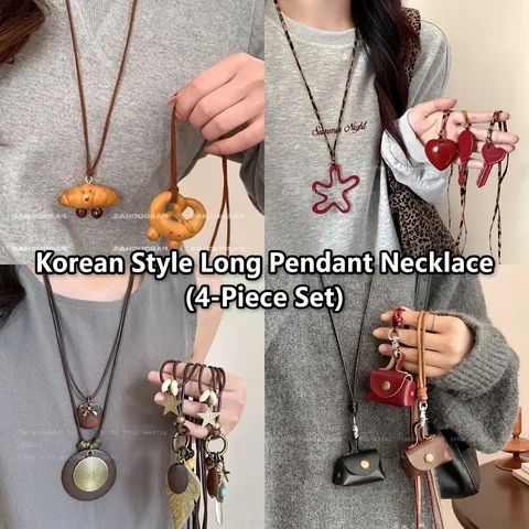 Retro Etnische Hanger Ketting Hout Legering Kralen Leer Mini Tas Ster Veer Lange Trui Ketting Boheemse Sieraden Vrouwen