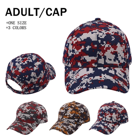 Digitaler Camouflage Baseballkappe Baumwolle Gebogener Schirm Taktisch Outdoor Verstellbar Hut Für Herren Damen