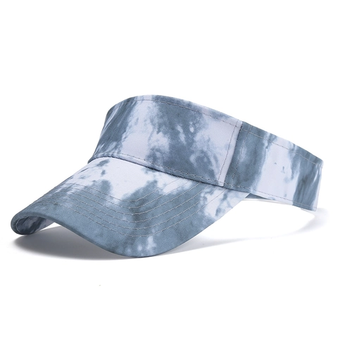 Visera Solar Tie Dye Estilo Coreano para Mujer Playa Verano Protección UV Sombrero Parte Superior Vacía Transpirable Poliéster