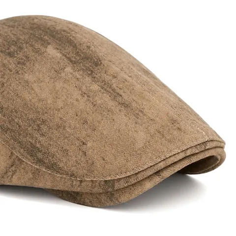 Gorra Plana Vintage Newsboy Hat Para Hombres Mujeres Mezcla Algodón Poliéster Ajustable Retro Estilo Británico Cepillado