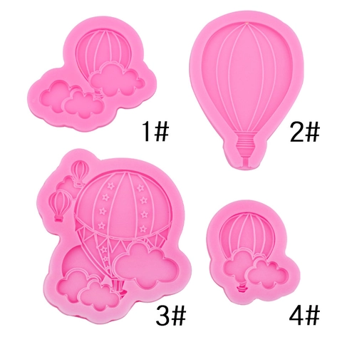 Hot Air Balloon Cloud Silicone Mold For Cake Fondant Chocolate DIY Baking Clay Decoration Rainbow Star Shapes