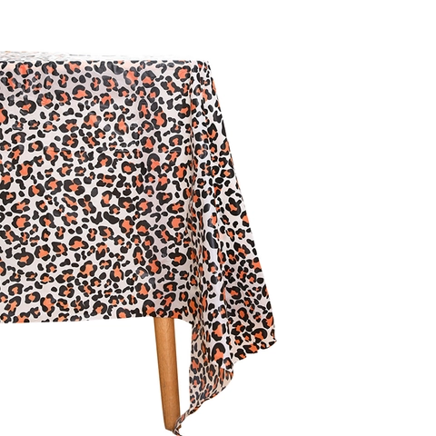 Disposable PE Tablecloth Leopard Zebra Tiger Print Table Cover Waterproof Party Table Cover For Birthday Party Supplies