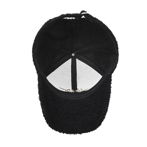 Cappello Da Baseball Da Donna In Finta Lana Di Agnello Sherpa Fleece Ispessito Caldo Invernale Ricamo Cuore Regolabile