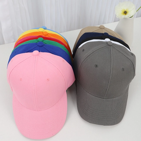 Adjustable Solid Color Baseball Cap For Men Women Casual Sun Protection Polyester Washed Sun Hat Summer Outdoor