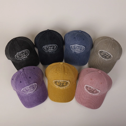 Vintage Gewaschene Baumwolle Baseballkappe Distressed Patch Stickerei Verstellbare Sonnenhut Lässige Streetwear Unisex