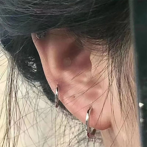 Minimalist Hoop Earrings Stainless Steel Hypoallergenic Sleep Friendly Tiny Round Circle Ear Studs Jewelry For Women