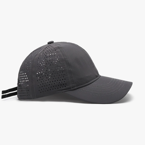 Breathable Baseball Cap Polyester Laser Cut Mesh Sun Protection Outdoor Sport Hat For Men Women Adjustable