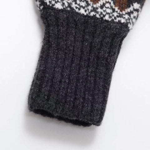 Suéter De Punto Vintage Fair Isle Para Mujer Manga Larga Jacquard Cuello Redondo Top Informal De Invierno