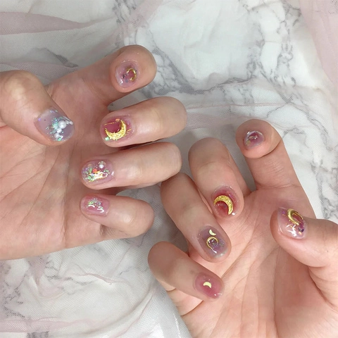 Ciondoli Per Nail Art Misti Metallo Stelle Lune Cuori Ingranaggi Lega Decorazioni Per Manicure Per Design Unghie Professionali