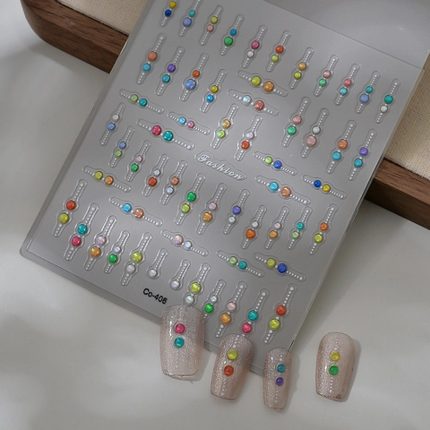 5D Relief Colorful Resin Rhinestone Nail Art Stickers Waterproof DIY Manicure Decorative Decals Beauty Accessory For Women