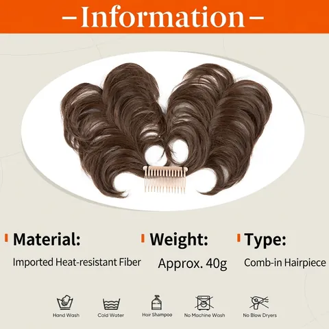 Messy Hair Bun Extension Synthetic Heat Resistant Fiber Hairpiece With Insertion Comb For Women Volume Enhancing Natural Look
