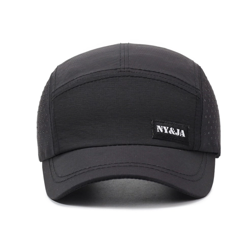 Retro Short Brim Baseball Cap Men Women Quick Dry Breathable Laser Perforated 5 Panel Outdoor Sport Adjustable Sun Hat