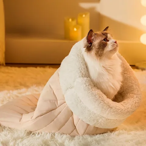 Sacco A Pelo Per Animali Letto Spesso Caldo Cuccia Gatto Casa Busta Semichiusa Per Cani Piccoli Gatti Peluche