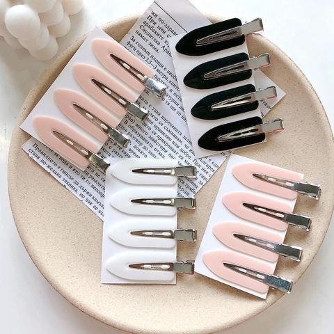 Mollette Per Capelli Senza Cuciture Plastica Metallo Senza Segni Trucco Styling Fermagli A Becco D'Anatra Per Donne