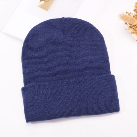 Gorro De Punto Con Forro De Satén Cuidado Del Cabello Cálido Invierno Color Sólido Gorro Con Dobladillo Unisex