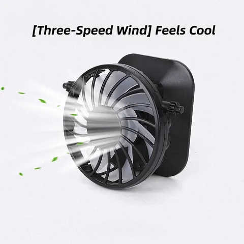 Solar Powered Mini Fan For Hat USB Rechargeable 3 Speed Portable Cooling Fan For Outdoor Sports Fishing Hiking Travel Fan