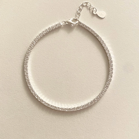 Minimalist 925 Sterling Silver Tennis Bracelet Sparkling Cubic Zirconia Elegant INS Style Jewelry For Women
