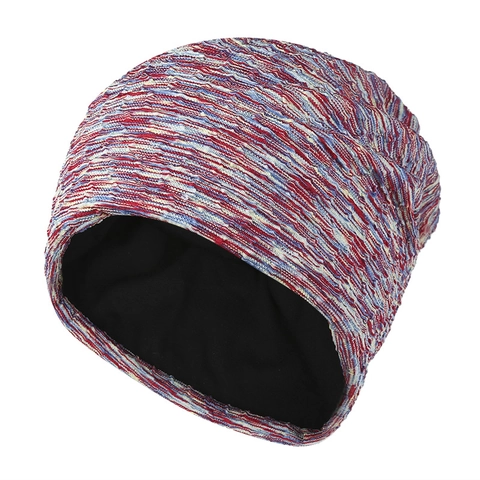 Gorro Beanie Mujer Punto Space Dye Doble Capa Térmico Suave Cortavientos Casual Skull Cap Moda Sombrerería