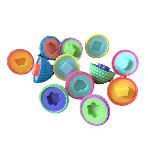Montessori Uova Di Abbinamento Plastica Riconoscimento Colori Forme Educativo Giocattolo Sensoriale Per Bambini Piccoli