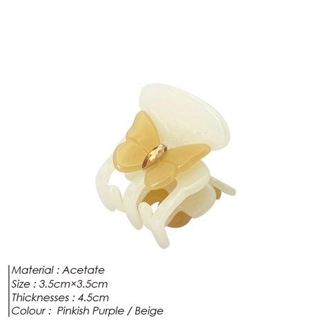 Pince À Cheveux Papillon Acétate Strass Style Doux Ins Accessoires De Coiffure Pour Femmes Filles