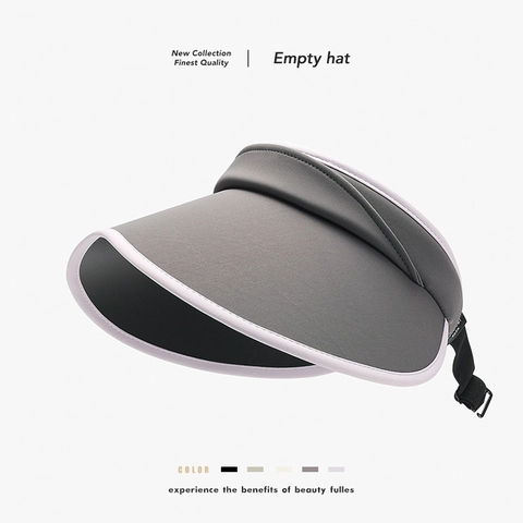 Cappello Visiera Parasole Donna Top Vuoto Tesa Larga Anti-UV UPF 50+ Regolabile Traspirante Raso Di Ghiaccio Viaggio