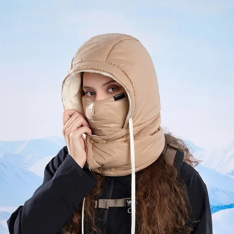 Maschera Con Cappuccio Invernale Scaldacollo Passamontagna Antivento Foderato In Pile Per Sci Trekking Donne