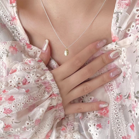 Collana In Argento Sterling 925 Con Piastra Lettera LOVE Catena A Sfere Bicolore Gioielli Minimalisti Per Donna Elegante
