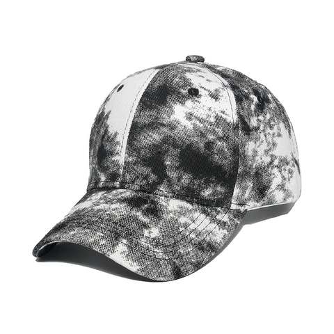 Casquette De Baseball En Coton Tie Dye Visière Incurvée Réglable Chapeau De Soleil Streetwear Vintage Esthétique Extérieur