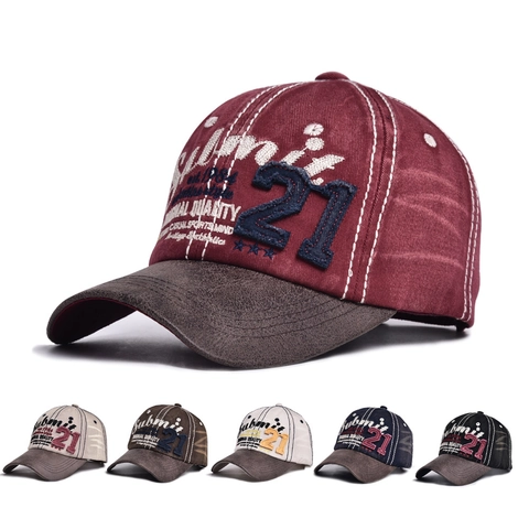 Cappello Da Baseball Ricamato Vintage Cotone Lavato Distressed Streetwear Protezione Solare Regolabile Cappello Hip Hop Per Uomo Donna