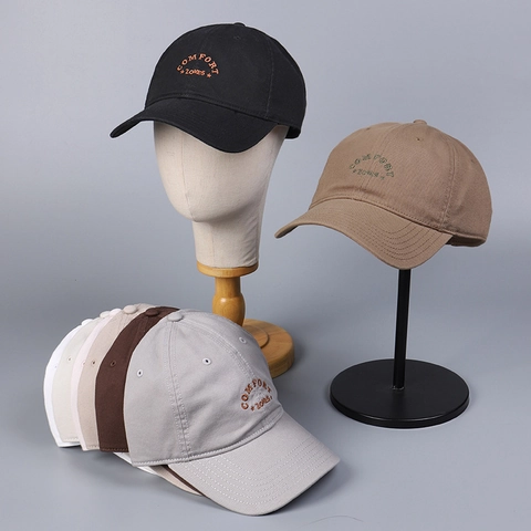 Baseball Cap Cotton Comfort Zones Letter Embroidery Adjustable Breathable Sunshade Casual Retro Hat Unisex