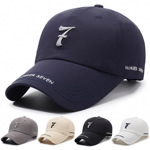 Berretto Da Baseball In Cotone Con Ricamo Numerato Traspirante Cappello Da Sole Regolabile Sport All Aperto Unisex