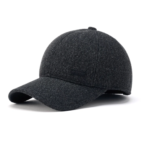 Men Winter Warm Baseball Cap Thickened Polyester Windproof Outdoor Adjustable Sporty Hat For Fathers