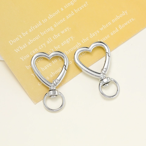 Cierre De Langosta En Forma De Corazón Ganchos Giratorios Hebilla De Llavero De Aleación Para Hacer Joyas DIY