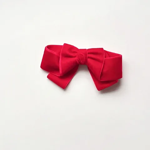 Pinza Para El Pelo Con Lazo Grande De Terciopelo Con Diamantes De Imitación Perla Artificial Retro Elegante Estilo Francés Para Niñas