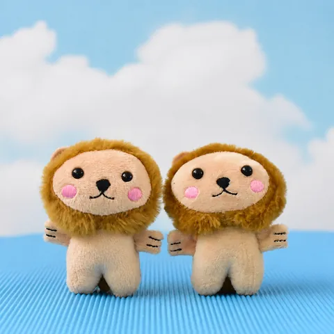 Lindo Llavero de Peluche de León Animal de Peluche Suave Colgante de Bolsa para Niños Amigos Regalo de Cumpleaños Muñeca Pequeña Mascota