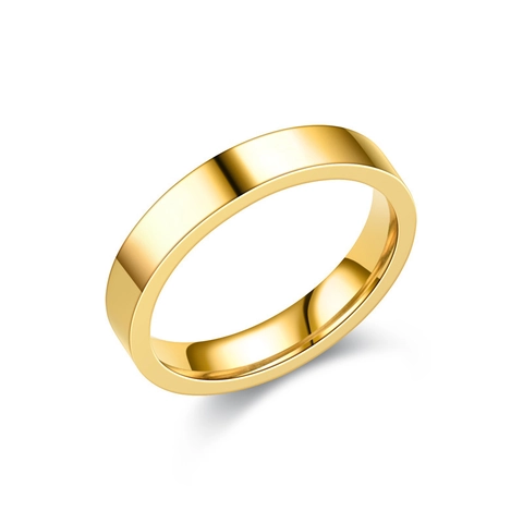 Minimalistischer Titanstahl Bandring Poliert Glatt Geometrisch Mode Finger Schmuck Für Herren Damen Paare