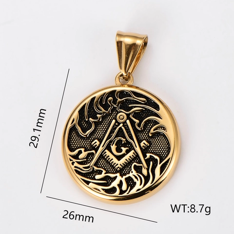Hanger Ketting 304 Roestvrij Staal 18K Verguld Hip Hop Punk Viking Kompas Medusa Levensboom Religieuze Sieraden Heren