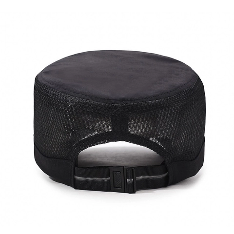 Casquette Cadet En Maille Pour Hommes Séchage Rapide Chapeau Militaire Plat Respirant Protection Solaire Sport De Plein Air Réglable Léger
