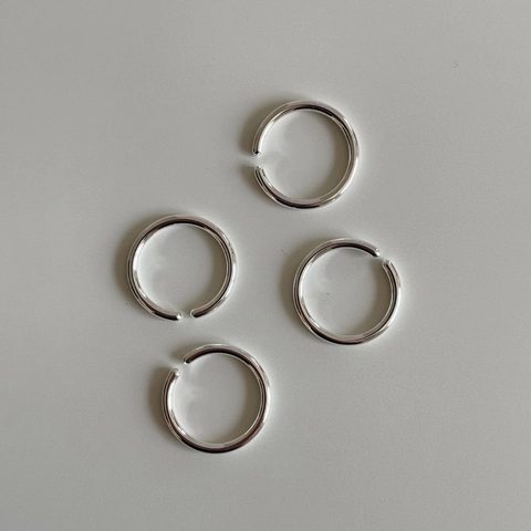 925 Sterling Silber Ring Minimalistisch Unregelmäßig Geometrisch Offen Verstellbar Glatt Poliertes Band Für Frauen