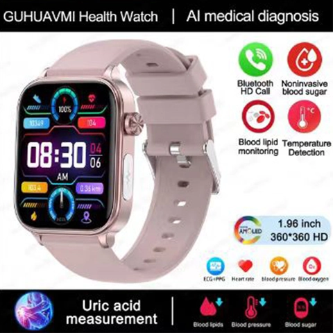 ET570 Smart Watch Bluetooth Calling ECG Blood Glucose Monitoring Heart Rate Oxygen Health Tracker Sport Bracelet For Men Women