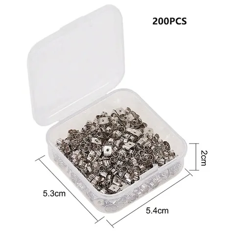 Cierres De Pendientes Silicona Aleación Zinc DIY Joyería Accesorios Caja Mariposa Forma Bala Repuesto Hallazgos
